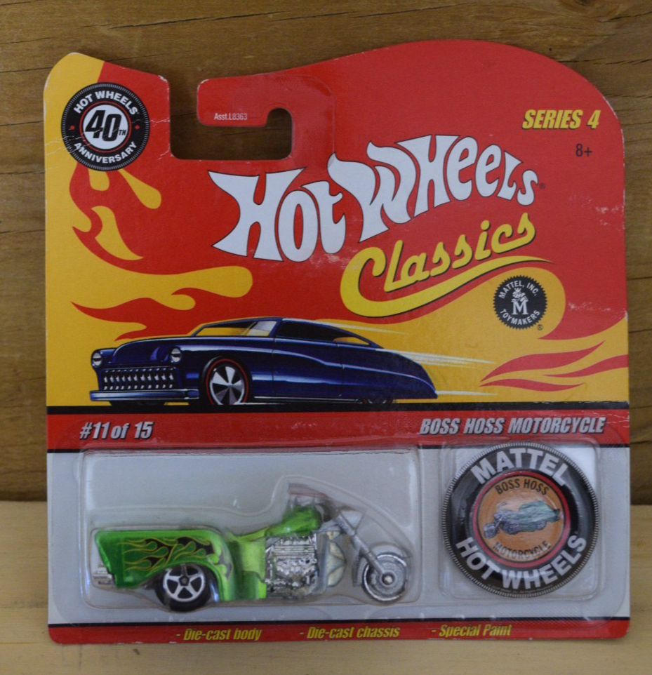 New Hot Wheels Classics Series 4 Boss Hoss Motorcycle #11 Green