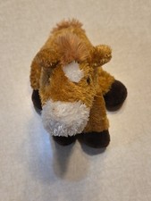 Aurora Plush 8" Flopsie Horse Tan Brown White