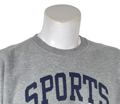 Felpa Vintage Sportiva Illustrata Uomo XL Grigio Pullover Girocollo Rivista Jerzees - Foto 7 di 10