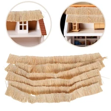 6pcs Artificial Thatch Roofing: Miniature Artificial Straw Roof Thatch For Diy