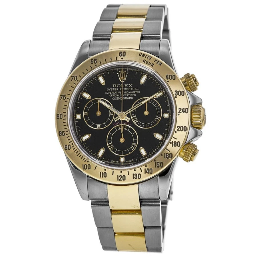 Автоматические двухцветные мужские часы Rolex Cosmograph Daytona 116523-Blk-PO