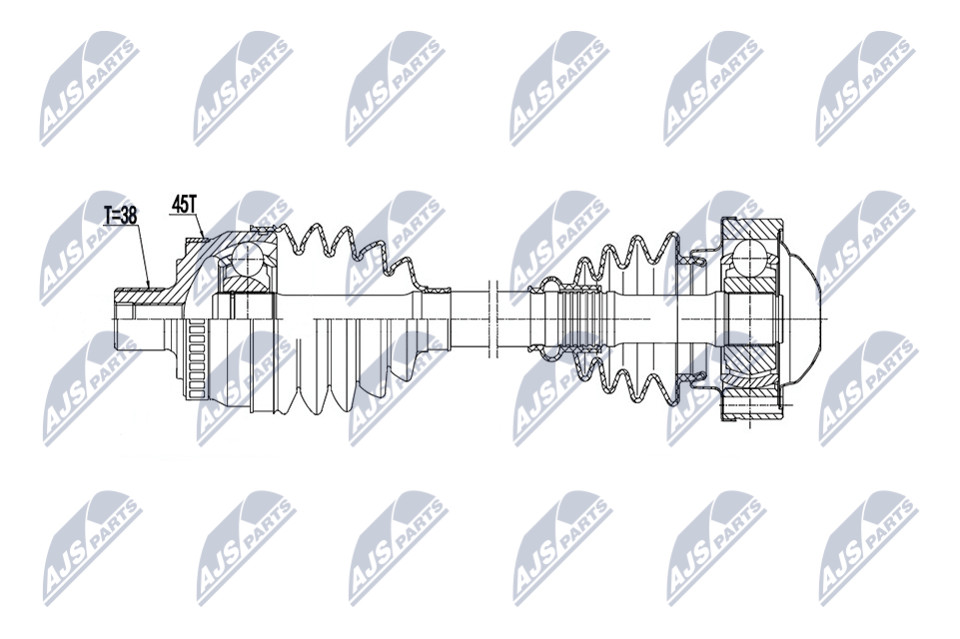 N.T.Y. NPW-AU-110.NTY Drive Shaft for AUDI,SEAT - Image 2