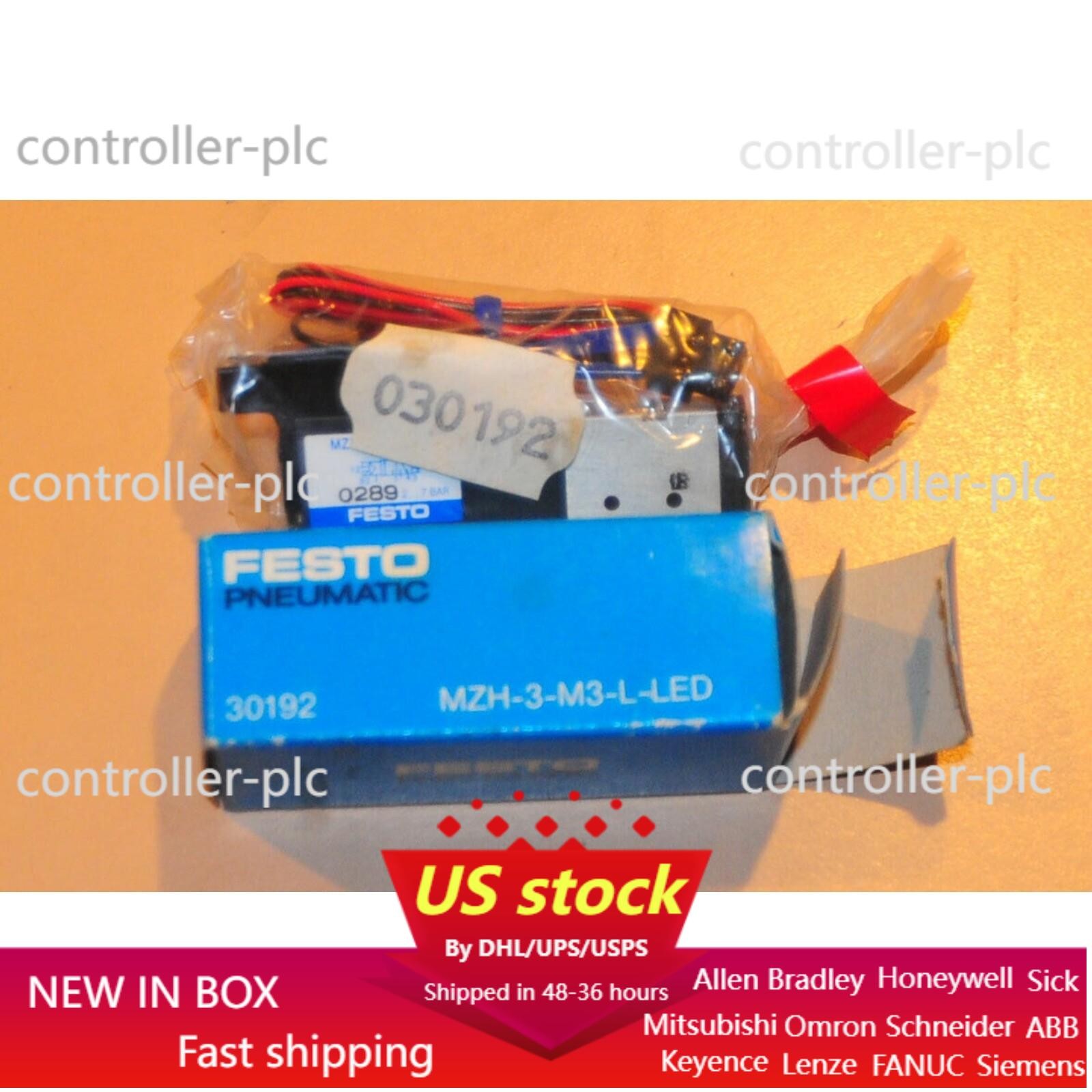 US FREE TAX New Festo MZH-3-M3-L-LED, 30192 Pneumatic Valve 30192 MZH-3-M3-L-LED