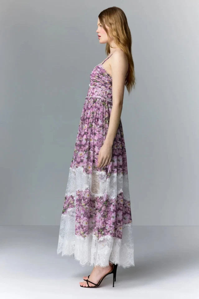 Vestido Badgley Mischka estampado encaje talla 4. Venta al por menor original $1,100. Foto 3 de 4