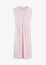 Jerseykleid mit Twistdetail Gr. 48/50 Kristallrosa Damen Baumwoll-Kleid Neu*