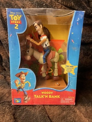 Toy Story 2 Woody Talk n Bank Disney Pixar Thinkway in Box