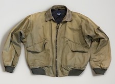 Vintage GAP MA-2 Bomber Jacket S Leather Collar USAF Kanye West Yeezy Rare