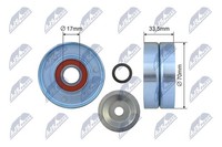 Spannrolle Keilrippenriemen Nty RNK-NS-052 Metall FüR Nissan Pathfinder 3 R51 Ex