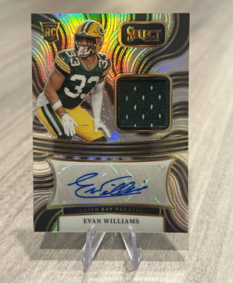 2024 Panini Select Evan Williams Sig Mem Prizm Auto RC RSM-EWS /199