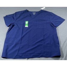 Scrubstar Indigo Blue Unisex V-Neck Scrub Top XL Core Essentials WM03T921