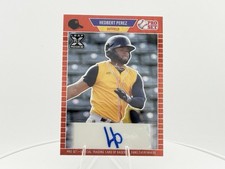 Leaf 2021 Pro Set Metal Rookie Auto Hedbert Perez Baseball #PA-HP1