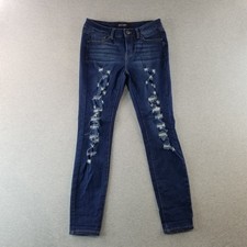 Wax Jeans Womens Sz 7 Dark Wash Normcore Stretch Mat. Normcore Cute Trendy Comfy