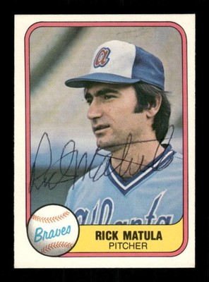 1981 Fleer  #263 Rick Matula  signed autograph  clean bp, tough EAA1 BXCP71