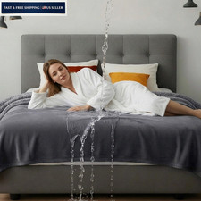 Tisancy King Size Waterproof Blanket for Bed Queen Xl 82'' X 82'' , Gray