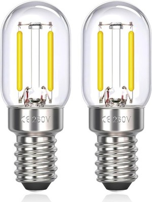 E14 2W LED Zwergbirnen für Kühlschrank & Dunstabzugshaube - 2er Pack, kaltweiß 6000K