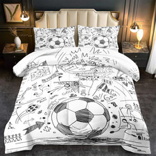 Football Sports Comforter Sets for Boys Twin,Soccer Comforter Sport Bedding for