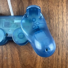 Sony Playstation 1 PS1 PSone Frosted Blue Analog Controller Tested Works Great