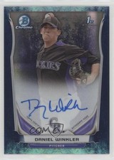 2014 Bowman Chrome Prospect Bubbles Refractor 49/99 Danny Winkler Auto 2xi