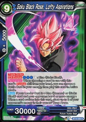 Goku Black Rose, Lofty Aspirations BT10-050 R Rise of the Unison Warrior NM