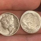 150 SILVER DIMES Mix Merc/Rosy. 90%