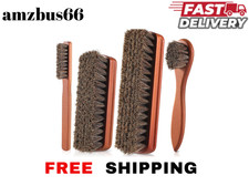 4 Pcs Shoe Brush, Boot Brush, Horse Hair Brush for Leather, Shoe Polish Brush