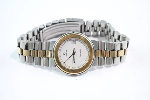 Omega Seamaster Two Tone Watch Quartz WORKING