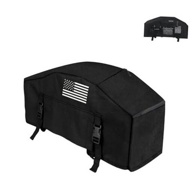 900D Winch Cover with Flag Pattern, Heavy Duty Waterproof UV Winchcover-Flag