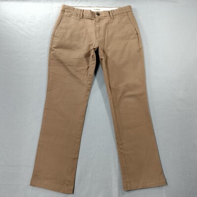 Goodthreads Slim Fit Flat Front Tan Khkai Pants Mens Size 31x28