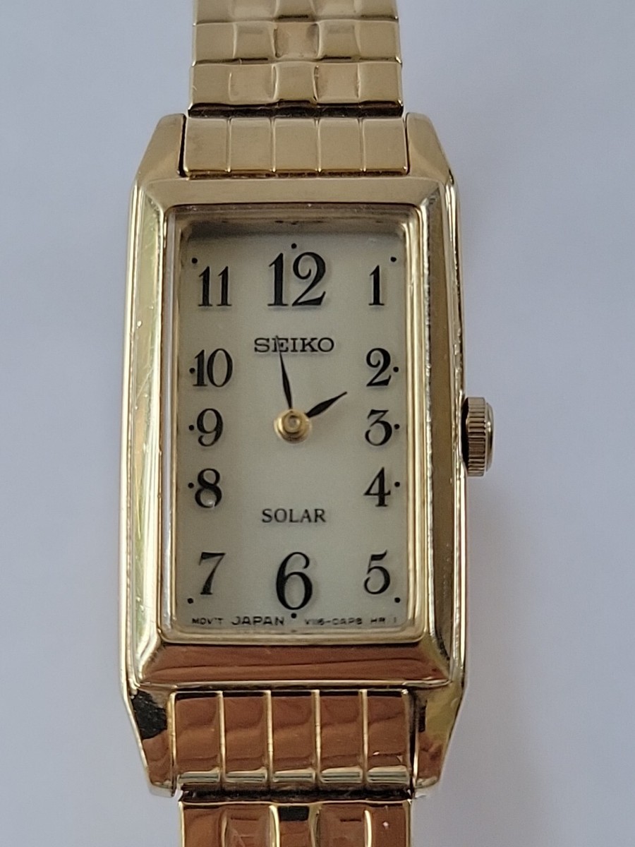 Seiko Women's SUP244 Stainless Steel Solar Watch with Expansion