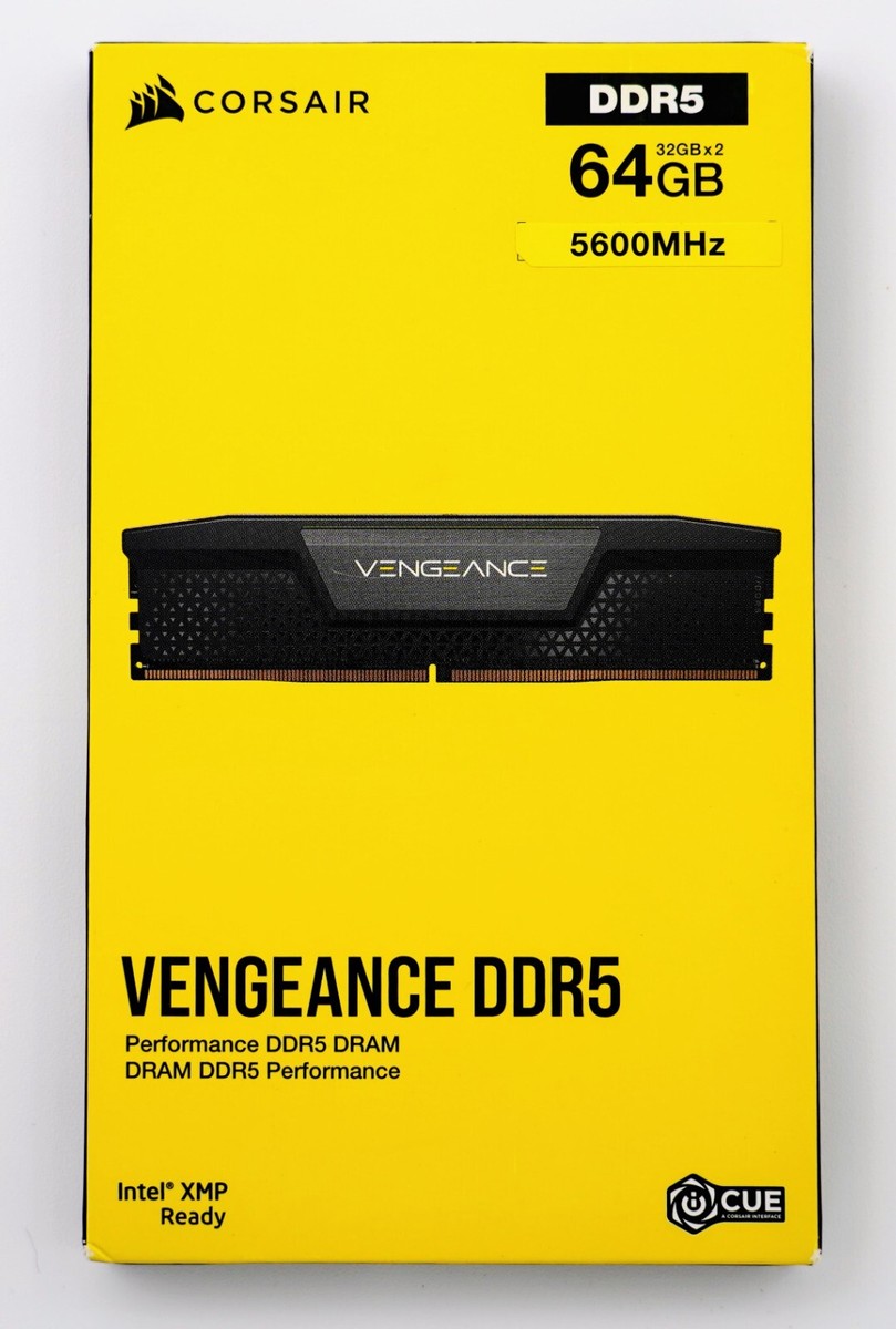 CORSAIR Vengeance 64GB (2 x 32GB) DDR5 5600 Mhz Desktop PC RAM 