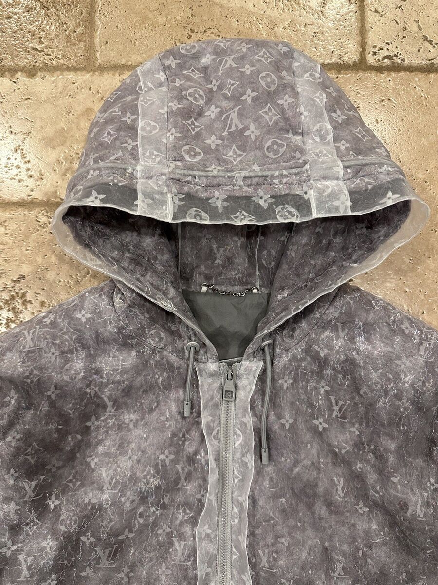 Louis Vuitton FW21 Organza Monogram Print Pad Blouson Jacket Louis Vuitton FW21 Organza Monogram Print Pad Blouson Jacket