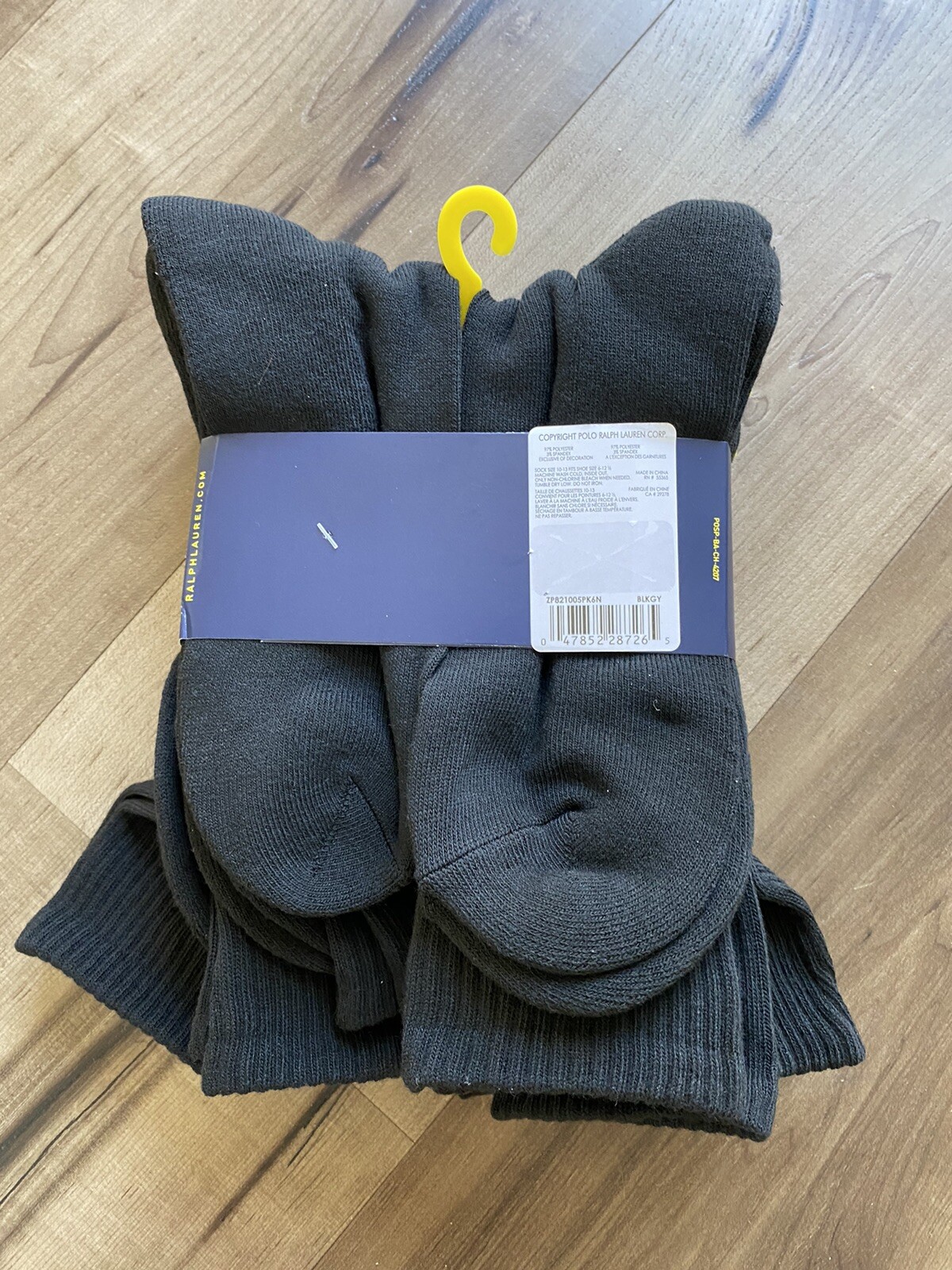 SAOLA POLO RALPH LAUREN CLASSIC SPORT SUOLA MEZZA AMMORTIZZATA UOMO TAGLIA 10 13 BLKGY