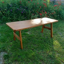 TAVOLO DA GIARDINO IN LEGNO PIEGHEVOLE 200 X 80 CM