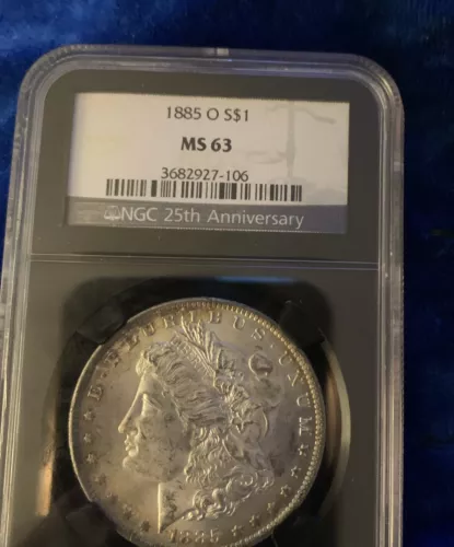 1885-O $1 US Silver Morgan Dollar NGC MS63