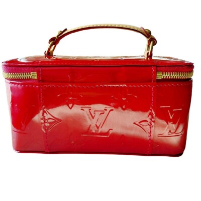 Louis Vuitton Vernis 赤 シガレットケース 保存袋付き ルイヴィトン LOUIS VUITTON ヴェルニ シガレットケース タバコ