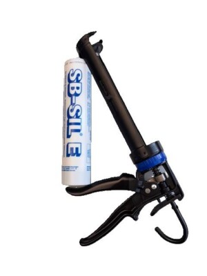 Premium Set Sanitärsilikon SB Sil E 310 ml Kartusche mit Premiumkartuschenpresse