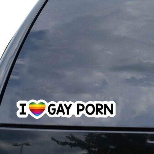 Funny I Love Gay Porn Car Window Bumper Sticker Decal Decor Auto Car Accessories eBay