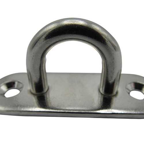 Oblong Pad Eye Plate 6MM (Stainless Steel Staple Ring Loop Hook Marine Hardware) - Picture 5 of 7