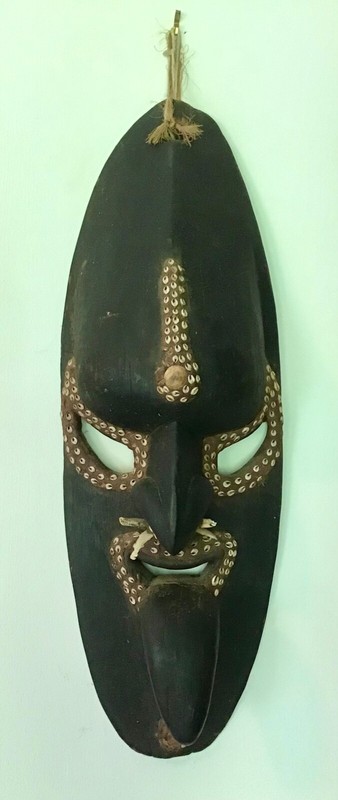 Hand Carved Papua New Guinea Mask From Grandfather's Collection - Many Photos!