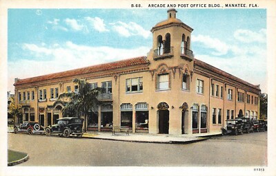 # A925   MANATEE,  FL.    POSTCARD,  ARCADE & POST OFFICE
