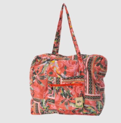 Maaji Flames Palms Large Travel Tote Bag. NWT. Packs Into Pouch!