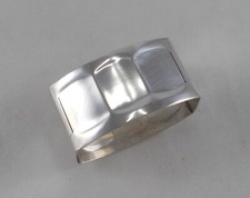 *RAR* Gro&szlig;er ovaler Serviettenring Art Deco / Bauhaus 950er Silber, Frankreich