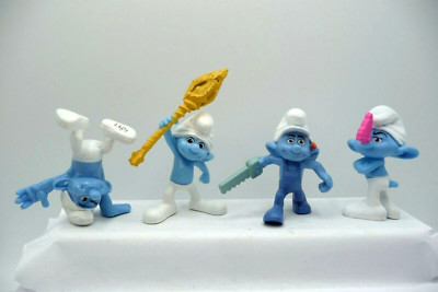 Smurf PVC Figures Happy Meal Toys McDonald's 2011 Cake Toppers 