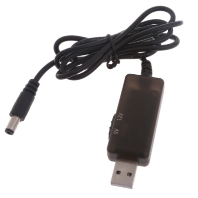 USB to DC5.5x2.1mm Converter Cable Wire Power Cord Adjustable Output Voltages