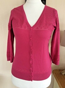 fat face pink cardigan