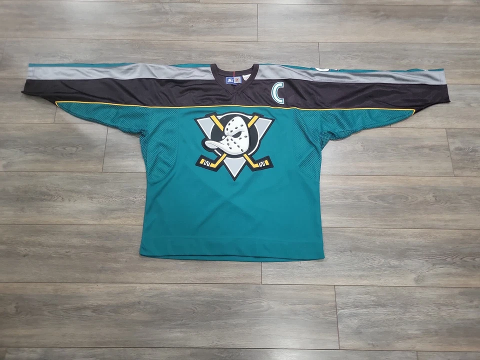 1997 VINTAGE MIGHTY DUCKS PAUL KARIYA JERSEY SIZE LARGE STARTER RARE CCM KOHO - Image 3 of 4