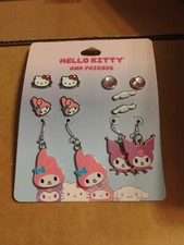 Hello Kitty And Friends Earrings 6 Pair My Melody Cinnamaroll Kuromi Claire's