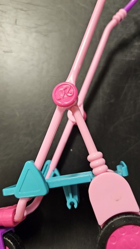 Barbie Strollin Pups Dog Stroller Mattel Pet Animal Push Wheels - Picture 6 of 13