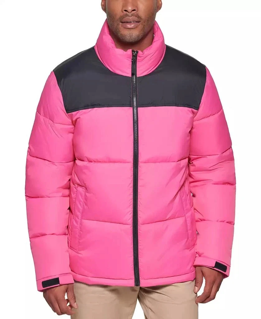 Club Room Men's Quilted Full-Zip Puffer Jacket | Pink | Medium