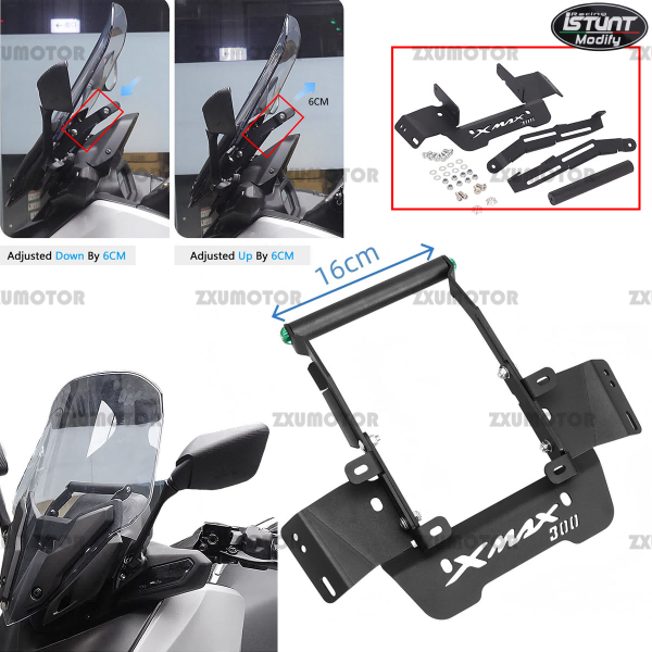 Phone Holder Mount Navigation Bracket Rearview Mirror For YAMAHA